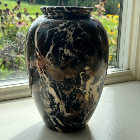 Vintage RARE English Blue John Granite Stone Vase & Box Set - Picture 2 of 16